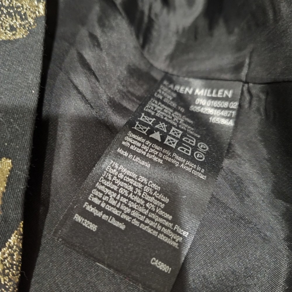 Karen millen dress blk gold - Picture 6 of 8